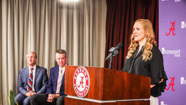 Ashley Johnston is introduced as Alabama's new gymnastics coach