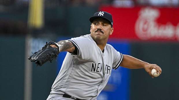 New York Yankees SP Nestor Cortes pitching