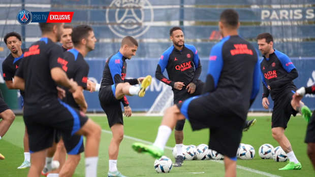 PSG training session before the clash vs Nantes