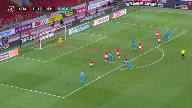 Malcom's assist for Mostovoy against Spartak Moscow
