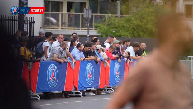  Behind the scenes teams and fans arriving at Parc des Princes