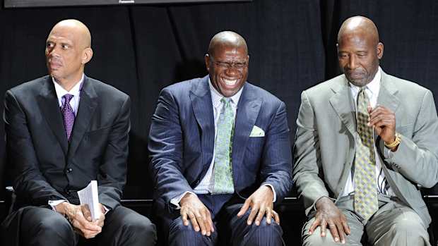 magic johnson kareem abdul jabbar james worthy 2012