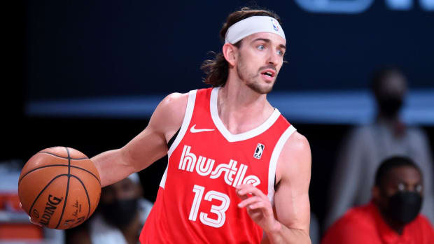 David Stockton played 14 games with the Memphis Grizzlies' G-League affiliate in the 2021-22 season.