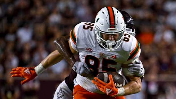 Will Mallory Miami Hurricanes - Sep. 17, 2022 vs Texas A&M