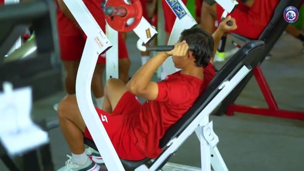 Arema FC stars work in the gym ahead of Persebaya clash