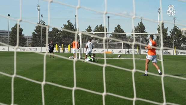 Drills and goals at Real Madrid City