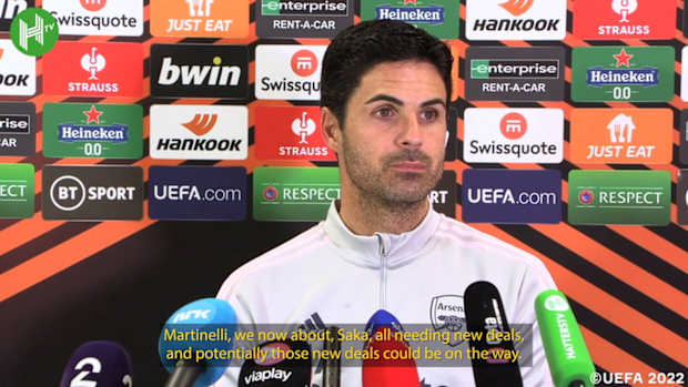 Arteta on potential new deals for Saka, Martinelli and Saliba