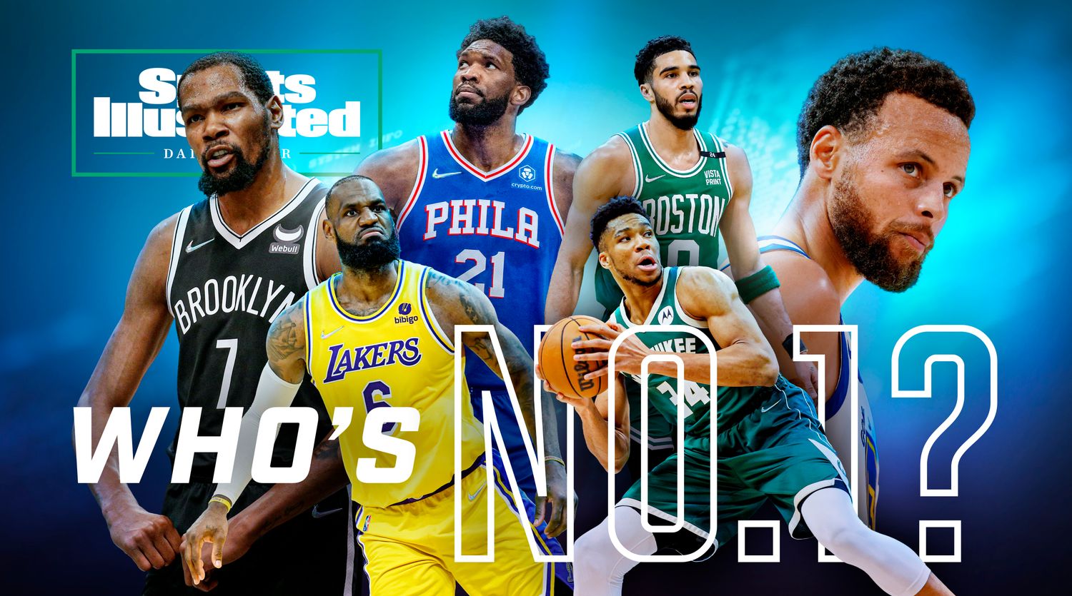 Kevin Durant, LeBron James, Joel Embiid, Giannis, Jayson Tatum and Stephen Curry