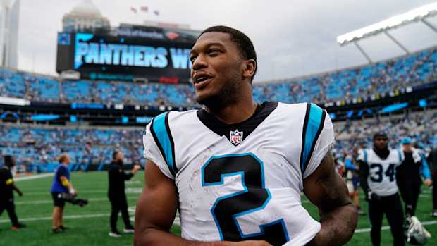 DJ Moore after a Panthers game.