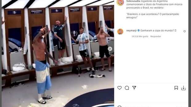"¿Ganaron la Copa del Mundo?", se pregunta Neymar en Instagram.