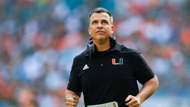 Mario Cristobal Miami Hurricanes vs Duke Blue Devils - Oct. 22, 2022