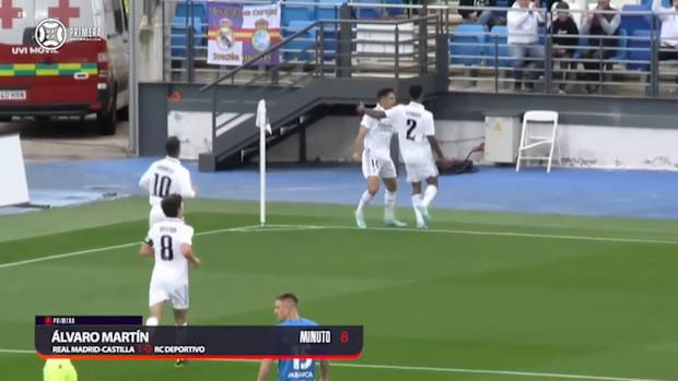 Álvaro Martín's superb goal for Real Madrid Castilla