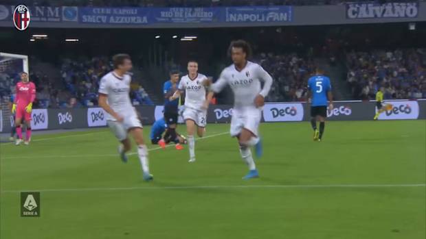 Joshua Zirkzee's first goal for Bologna