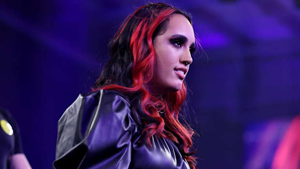 Simone Johnson (aka Ava Raine) during her debut on NXT