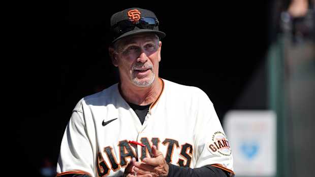 SF Giants coach Ron Wotus in the dugout. (2021)