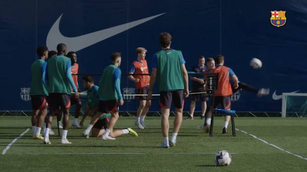 Barça's last training before the match against Valencia