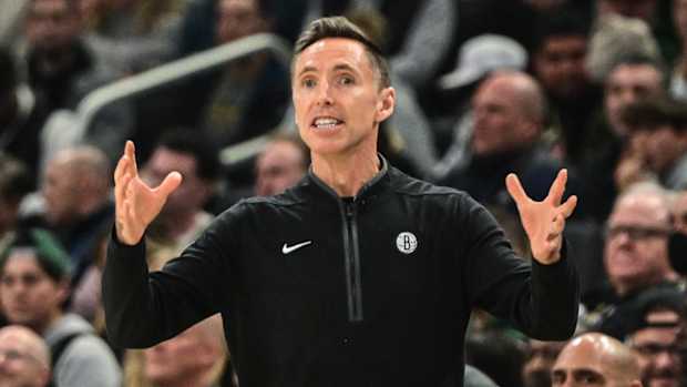 Nets coach Steve Nash during a game.