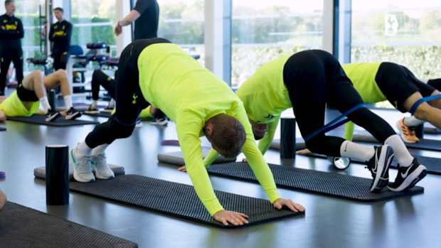 Tottenham players working hard ahead of Liverpool clash