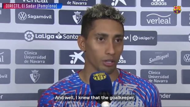 Raphinha recounts the winning goal for FC Barcelona