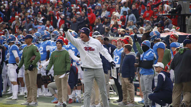 Lane Kiffin Ole Miss vs Alabama yelling