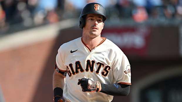 SF Giants outfielder Mike Yastrzemski. (2022)