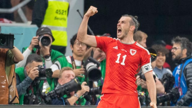 USA VS WALES - Gareth Bale of Wales celebrates after scoring a goal