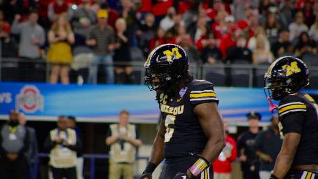Missouri Tigers defensive end Darius Robinson during the 88th Annual Cotton Bowl Classic vs Ohio State.