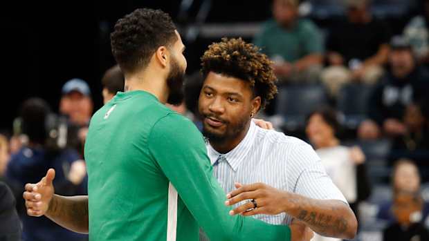 Boston Celtics forward Jayson Tatum and Memphis Grizzlies guard Marcus Smart