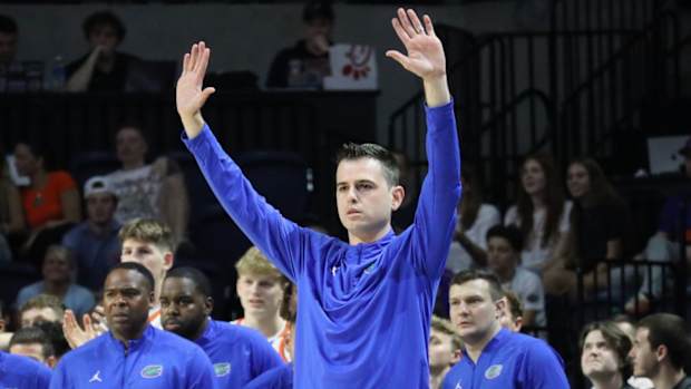 Florida head coach Todd Golden