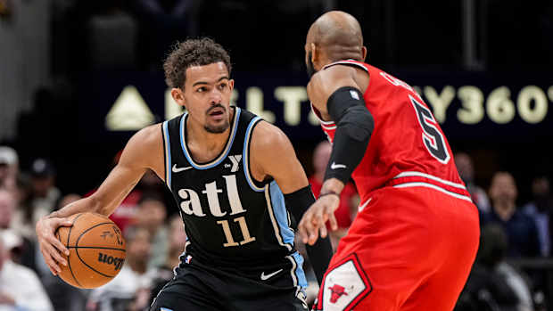 Hawks guard Trae Young vs the Bulls