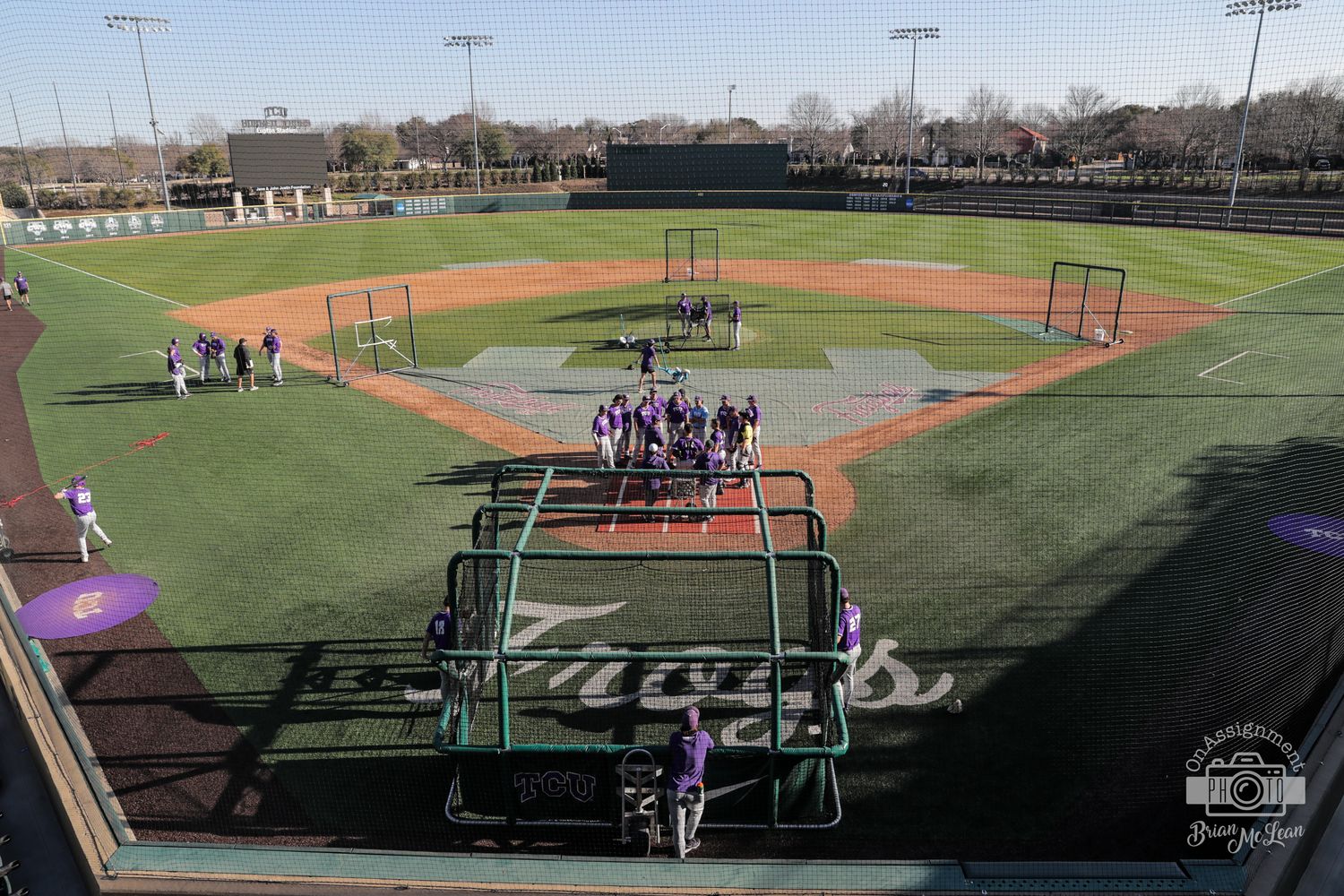 TCU baseball practice