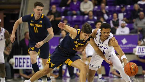 Jameer Nelson, losse ball, West Virginia vs. TCU, Kerr Kriisa