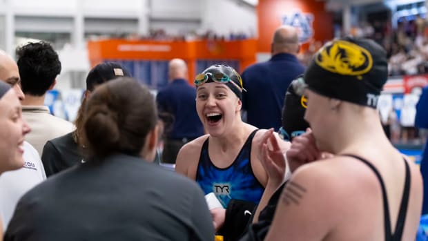 Missouri swimming and diving at the 2024 SEC Championships on Feb 24, 2024.