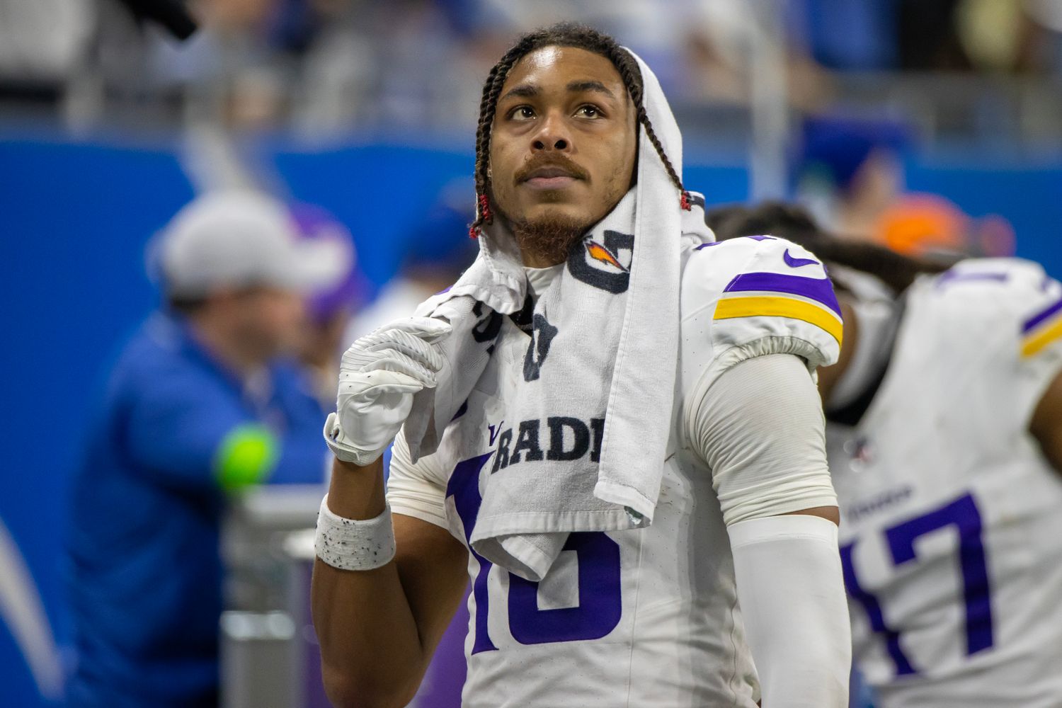Jefferson during the Vikings’ 30-20 loss to the Lions on Jan. 7, 2024.