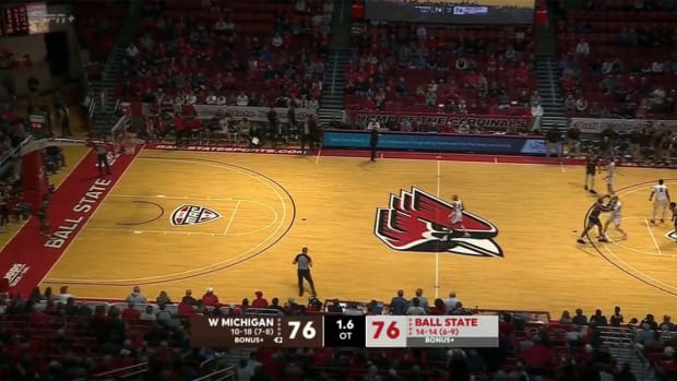 Western Michigan beat Ball State 78–76 on a wild buzzer beater.