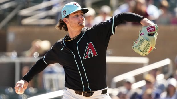 Ryne Nelson throws a pitch on March 5th, 2024