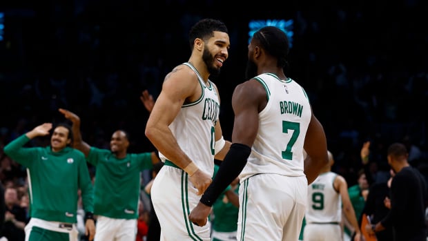 Boston Celtics stars Jayson Tatum and Jaylen Brown
