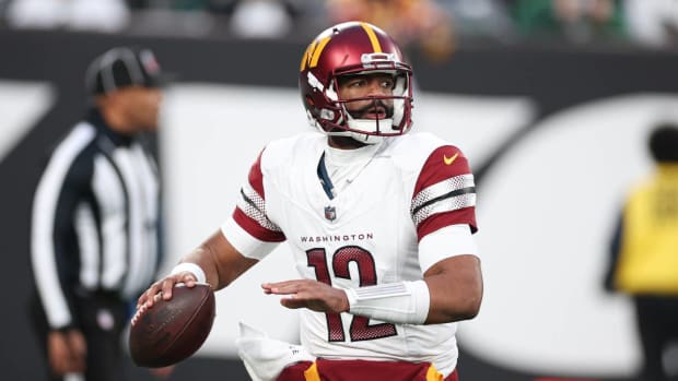 Washington Commanders quarterback Jacoby Brissett