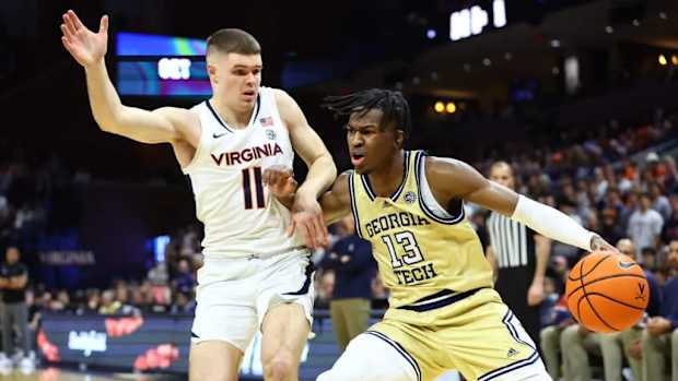 Georgia Tech guard Miles Kelly vs Virginia