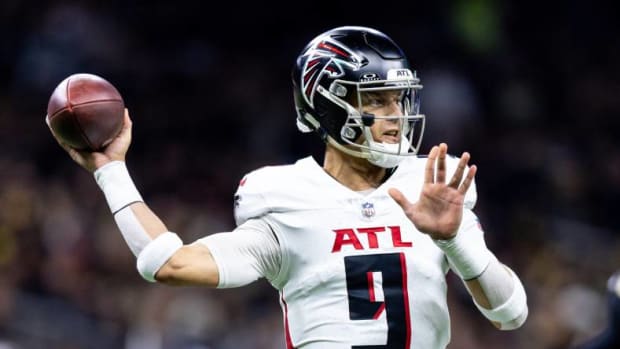 Atlanta Falcons quarterback Desmond Ridder