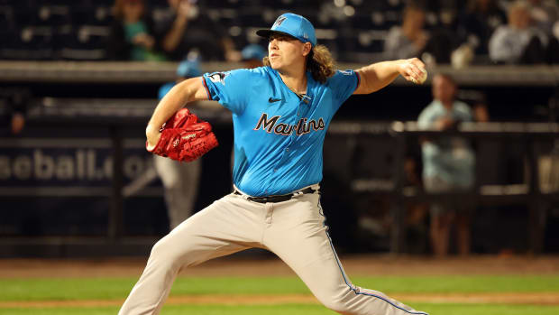 Feb 29, 2024; Tampa, Florida, USA; Miami Marlins starting pitcher Ryan Weathers (60) throws a pitch during the first inning against the New York Yankees at George M. Steinbrenner Field. Mandatory Credit: Kim Klement Neitzel-USA TODAY Sports