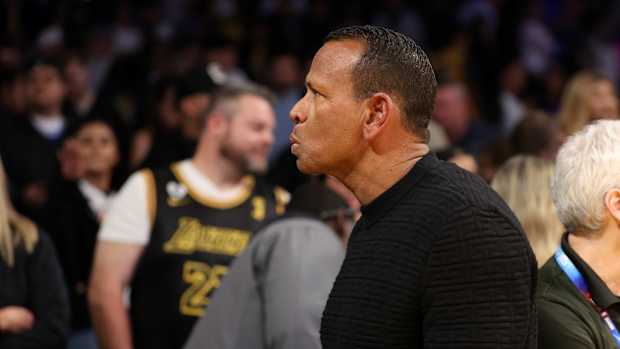 Mar 10, 2024; Los Angeles, California, USA; Former MLB player Alex Rodriguez attends the NBA game between the Los Angeles Lakers and the Minnesota Timberwolves at Crypto.com Arena.