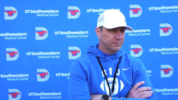 3.19.24 SMU Football Post Practice Lashlee