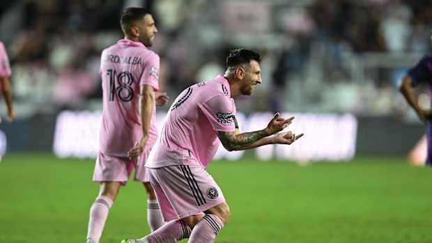 Leo Messi festeja como Spiderman en Leagues Cup