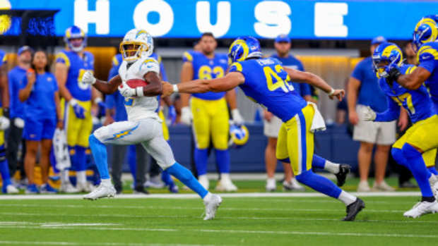 Los Angeles Chargers Derius Davis Ethan Evans