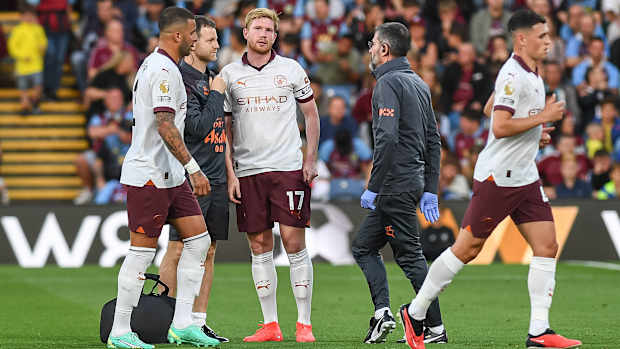 Kevin De Bruyne injured for Man City