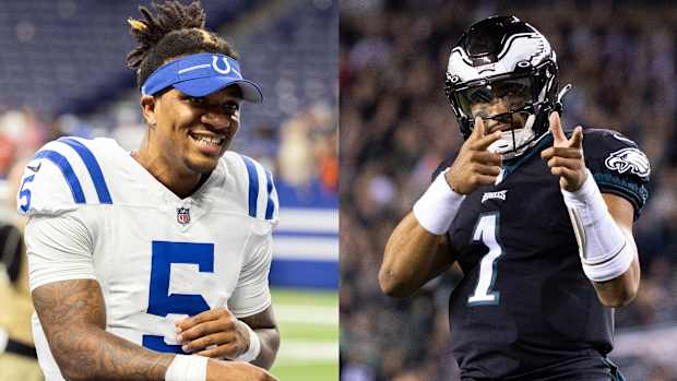 Anthony Richardson Jalen Hurts COMP via IMAGN