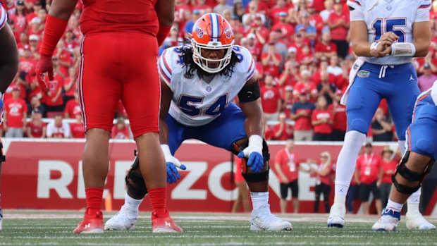Florida Gators OL Micah Mazzccua