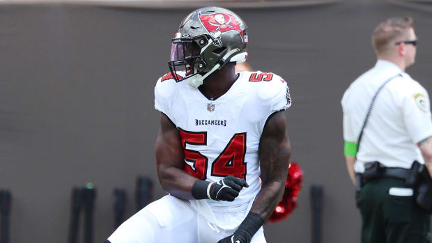 Tampa Bay Buccaneers linebacker Lavonte David celebrates in Week 2 vs. the Chicago Bears