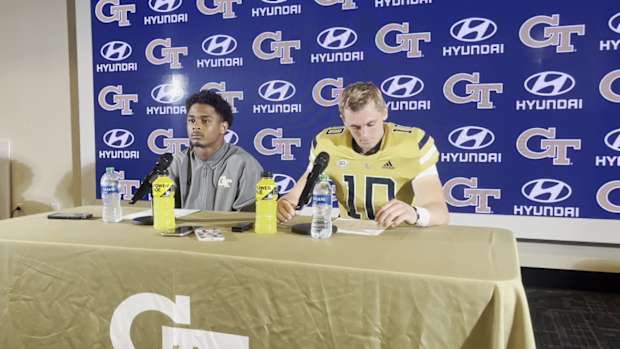 Watch: Haynes King and Ahmari Harvey press conference after upset against North Carolina